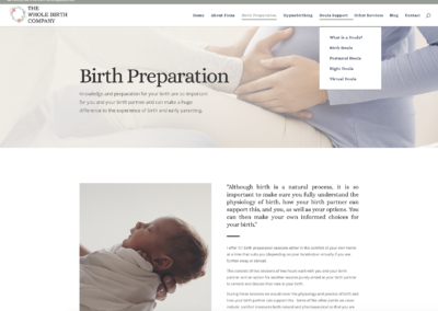 Birth Preparation Website Design